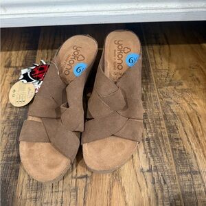 Women's Brown Suede Sandals